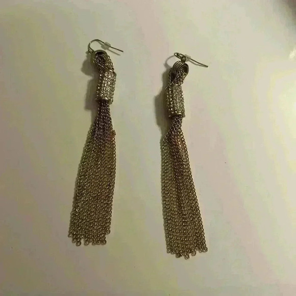 Nicole Miller for JCP dangle silver costume earrings - Picture 2 of 4